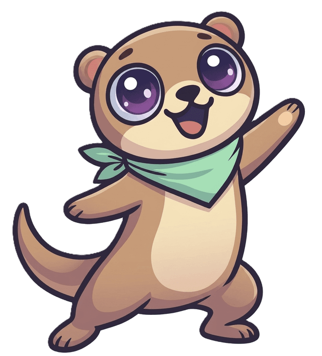 Otto, the EachOtter mascot — tap to boop